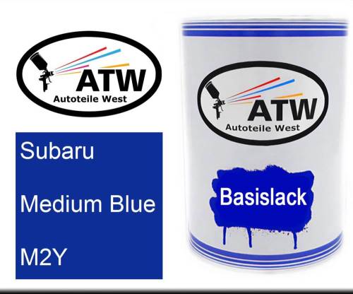 Subaru, Medium Blue, M2Y: 500ml Lackdose, von ATW Autoteile West.